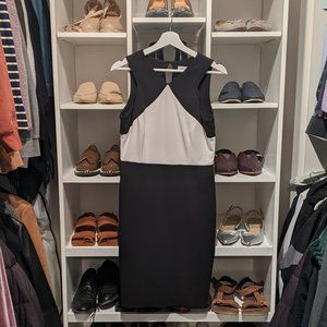 Calvin Klein Color Block Scuba Crepe Sheath Dress